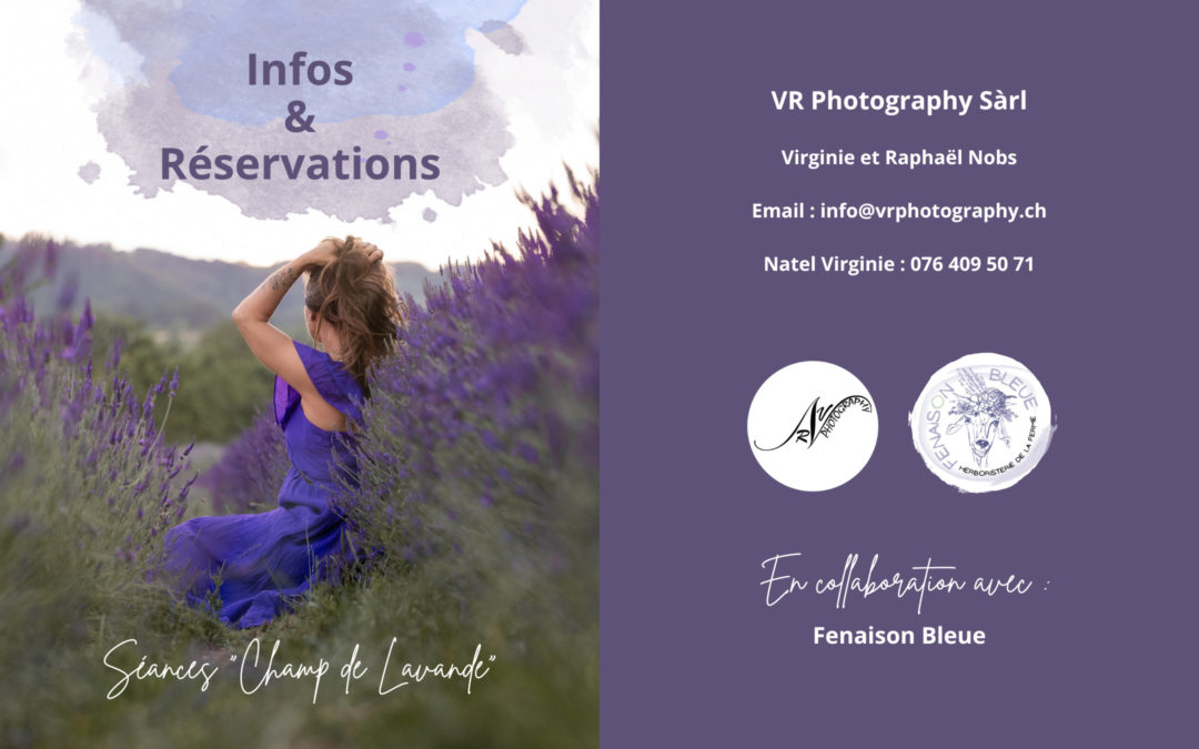 Infos et réservations shooting champ lavande VR Photography